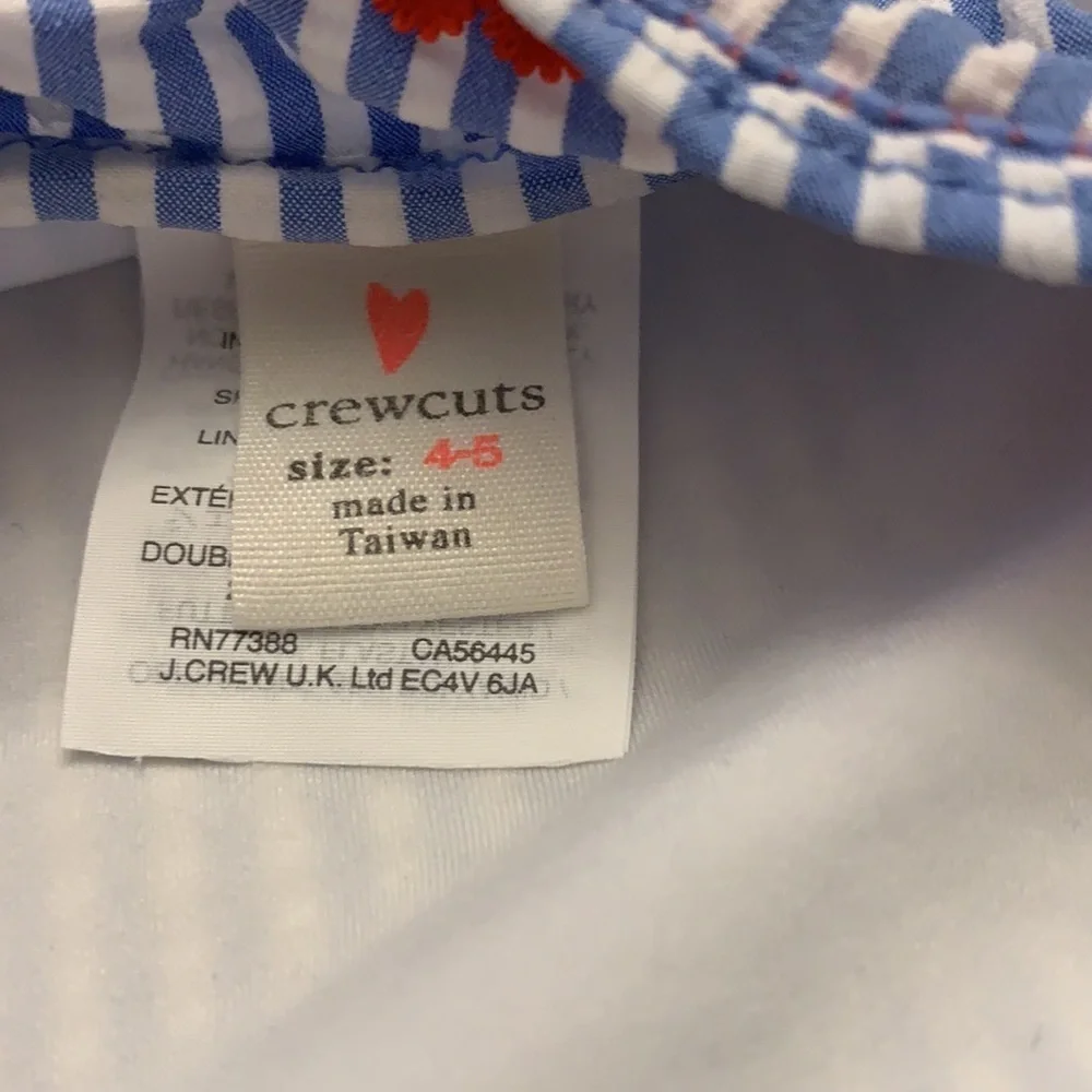 J Crewcuts girls 4-5 seersucker swimsuit